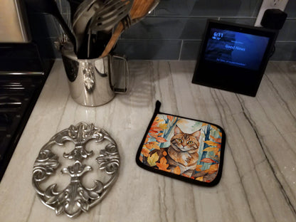 Caroline's Treasures Sokoke Cat in Fall Leaves Pair of Pot Holders Kitchen Heat Resistant Pot Holders Sets Oven Hot - image 3