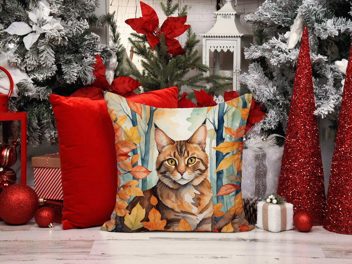 Caroline's Treasures Sokoke Cat in Fall Leaves Throw Pillow Machine Washable, Indoor Outdoor Decorative Pillow for - image 6