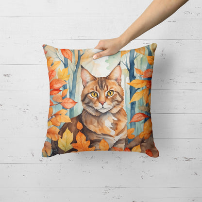 Caroline's Treasures Sokoke Cat in Fall Leaves Throw Pillow Machine Washable, Indoor Outdoor Decorative Pillow for - image 2