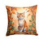 Caroline's Treasures Suphalak Cat in Fall Leaves Throw Pillow Machine Washable, Indoor Outdoor Decorative Pillow for