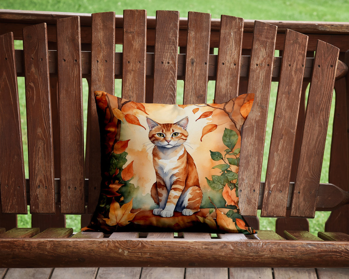 Caroline's Treasures Suphalak Cat in Fall Leaves Throw Pillow Machine Washable, Indoor Outdoor Decorative Pillow for - image 2