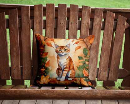 Caroline's Treasures Suphalak Cat in Fall Leaves Throw Pillow Machine Washable, Indoor Outdoor Decorative Pillow for - image 2