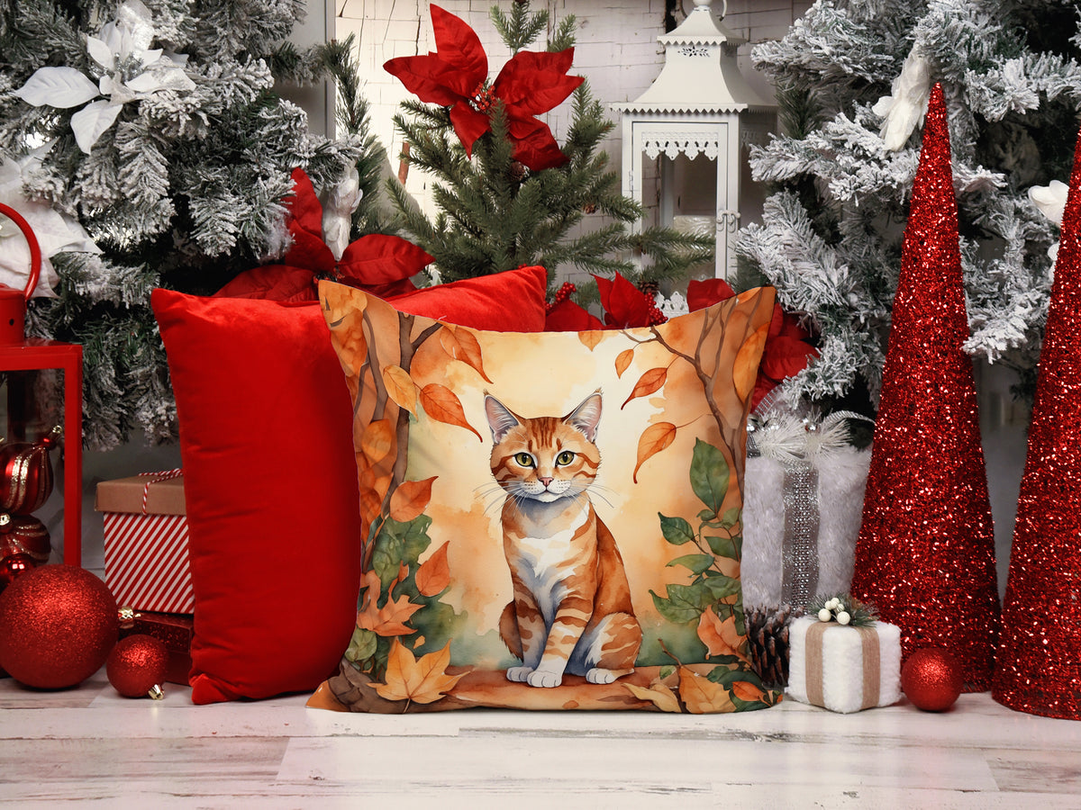 Caroline's Treasures Suphalak Cat in Fall Leaves Throw Pillow Machine Washable, Indoor Outdoor Decorative Pillow for - image 7