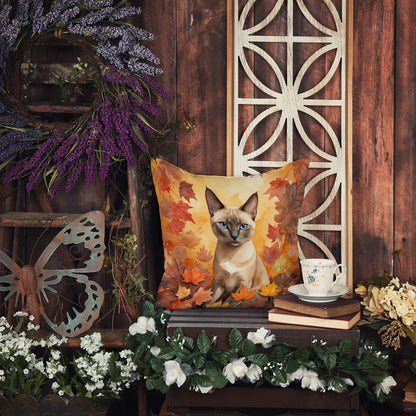 Caroline's Treasures Tonkinese Cat in Fall Leaves Throw Pillow Machine Washable, Indoor Outdoor Decorative Pillow for - image 5