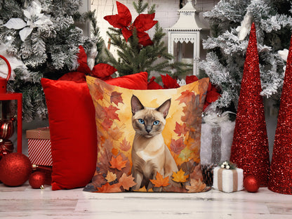Caroline's Treasures Tonkinese Cat in Fall Leaves Throw Pillow Machine Washable, Indoor Outdoor Decorative Pillow for - image 7