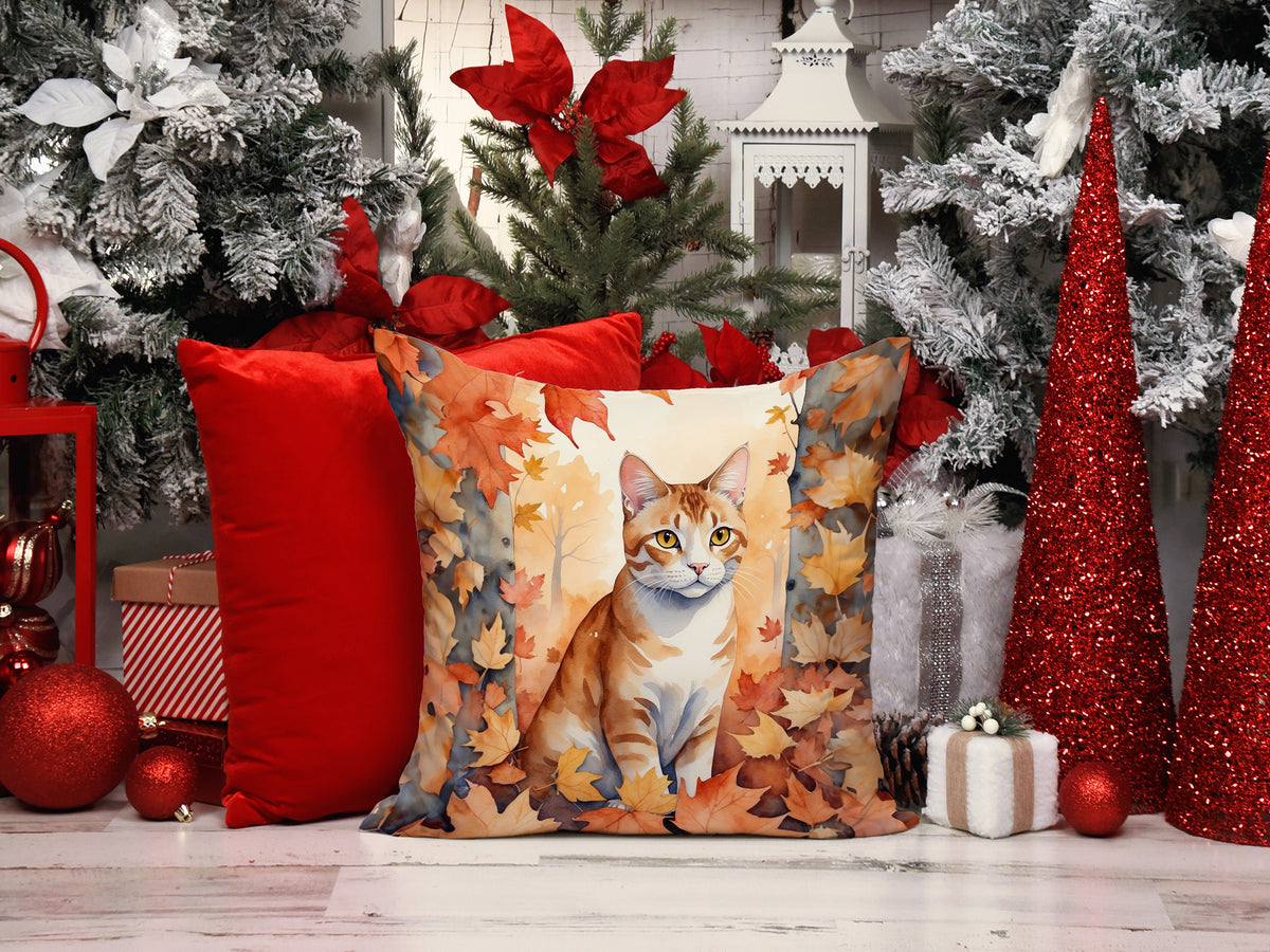 Caroline's Treasures Ural Rex Cat in Fall Leaves Throw Pillow Machine Washable, Indoor Outdoor Decorative Pillow for - image 7