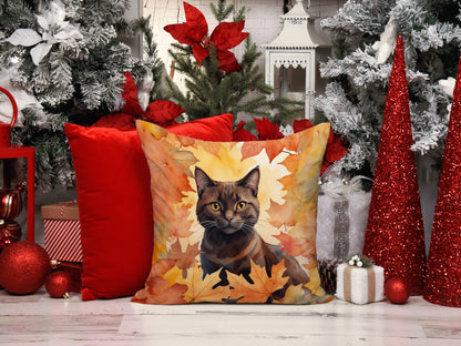 Caroline's Treasures York Chocolate Cat in Fall Leaves Throw Pillow Machine Washable, Indoor Outdoor Decorative Pillow - image 6