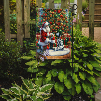 Caroline's Treasures Decorative Dalmatian and Santa Garden Flag