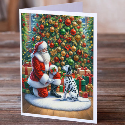 Caroline's Treasures -Dalmatian and Santa Greeting Cards -8 Pack