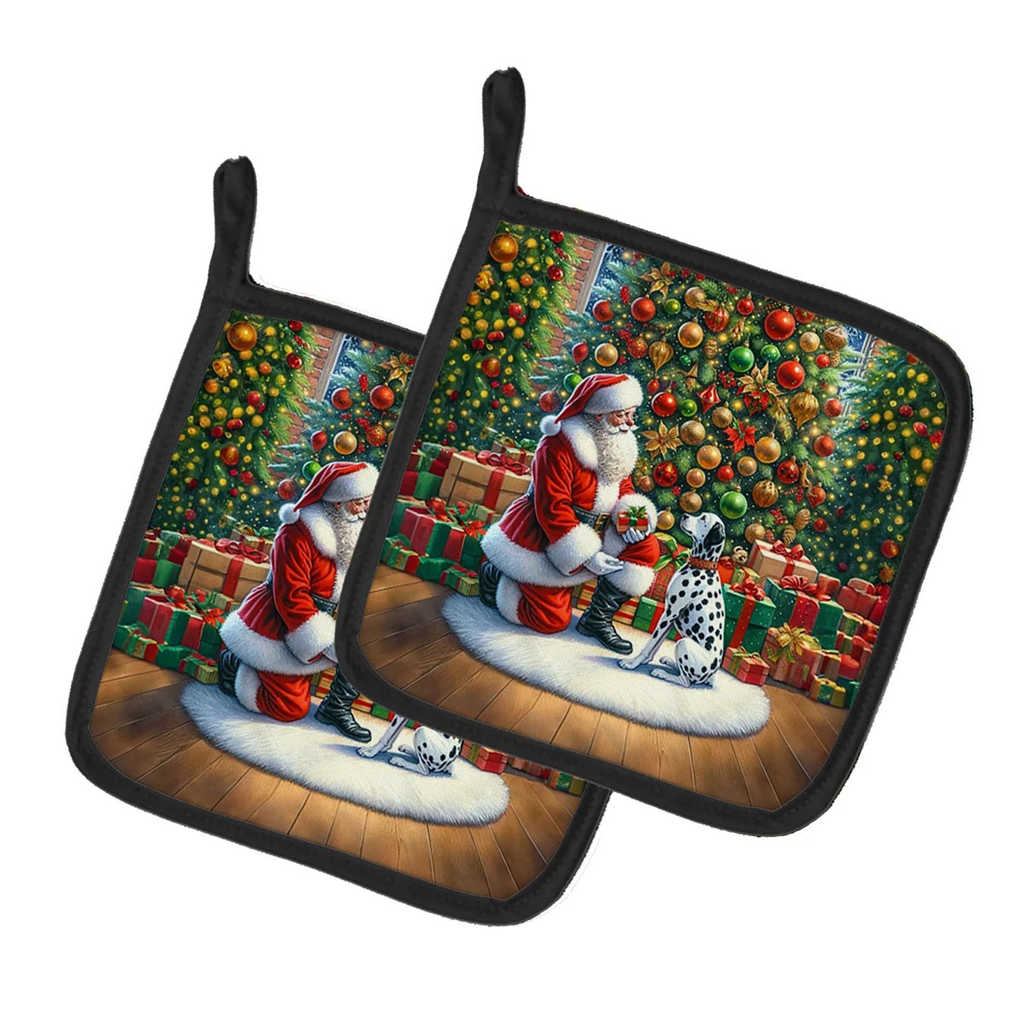 Caroline's Treasures Decorative Dalmatian and Santa Pot Holders