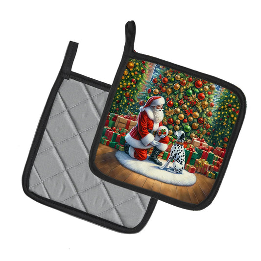 Caroline's Treasures Decorative Dalmatian and Santa Pot Holders