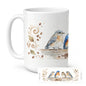 Caroline's Treasures Bluebirds Morning Coffee Ceramic Coffee Mug 15 oz Decorative Large C Handle Mug Cup for Tea, Cocoa Hot Chocolate