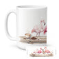 Caroline's Treasures Flamingos Morning Coffee Ceramic Coffee Mug 15 oz Decorative Large C Handle Mug Cup for Tea, Cocoa Hot Chocolate