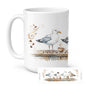 Caroline's Treasures Seagulls Morning Coffee Ceramic Coffee Mug 15 oz Decorative Large C Handle Mug Cup for Tea, Cocoa Hot Chocolate