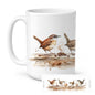 Caroline's Treasures Wrens Morning Coffee Ceramic Coffee Mug 15 oz Decorative Large C Handle Mug Cup for Tea, Cocoa Hot Chocolate