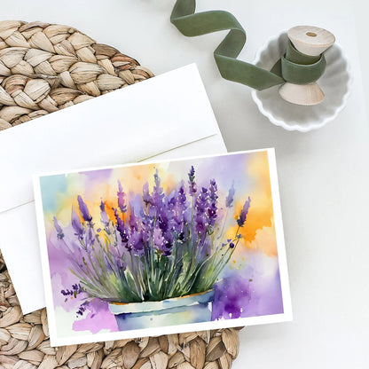 Caroline's Treasures Lavender Greeting Cards -8 Pack