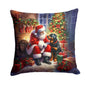 Caroline’s Treasures Rottweiler and Santa 14” x 14” Throw Pillow